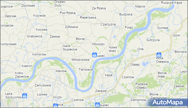 mapa Słupiec gmina Łubnice, Słupiec gmina Łubnice na mapie Targeo