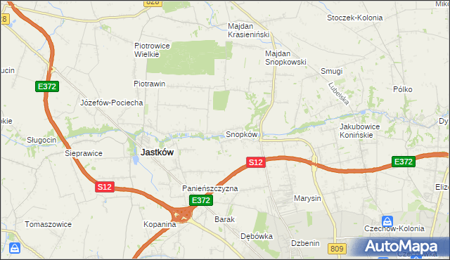 mapa Snopków, Snopków na mapie Targeo