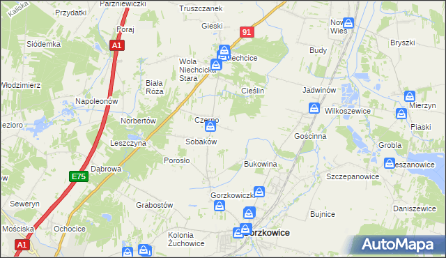 mapa Sobakówek, Sobakówek na mapie Targeo
