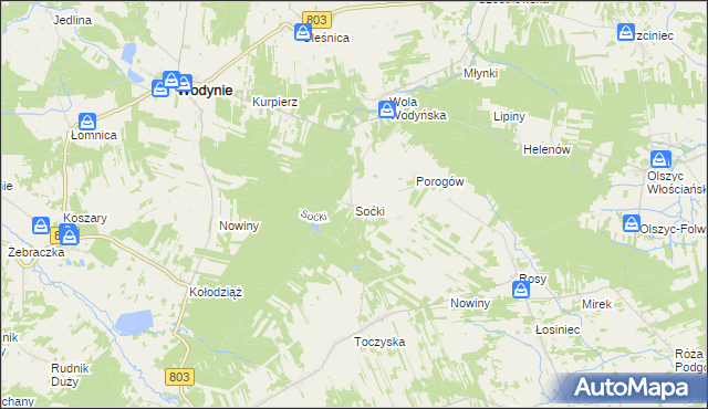 mapa Soćki, Soćki na mapie Targeo