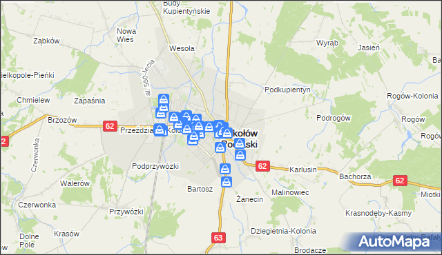 mapa Sokołów Podlaski, Sokołów Podlaski na mapie Targeo