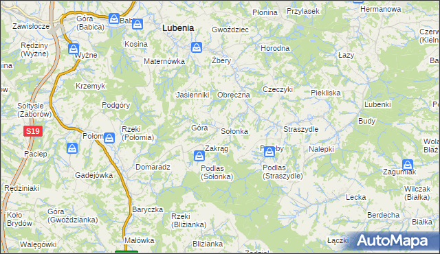 mapa Sołonka, Sołonka na mapie Targeo