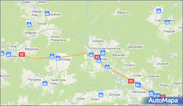 mapa Sołtyków gmina Bliżyn, Sołtyków gmina Bliżyn na mapie Targeo