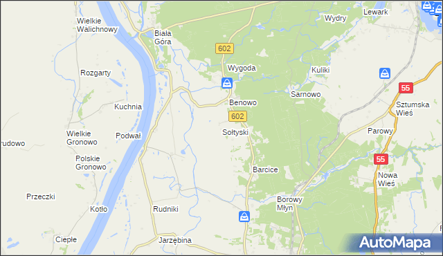 mapa Sołtyski, Sołtyski na mapie Targeo