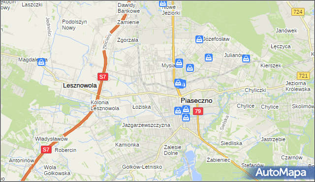 mapa Stara Iwiczna, Stara Iwiczna na mapie Targeo