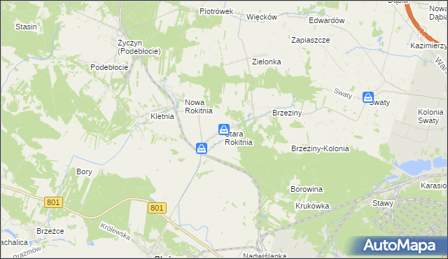 mapa Stara Rokitnia, Stara Rokitnia na mapie Targeo