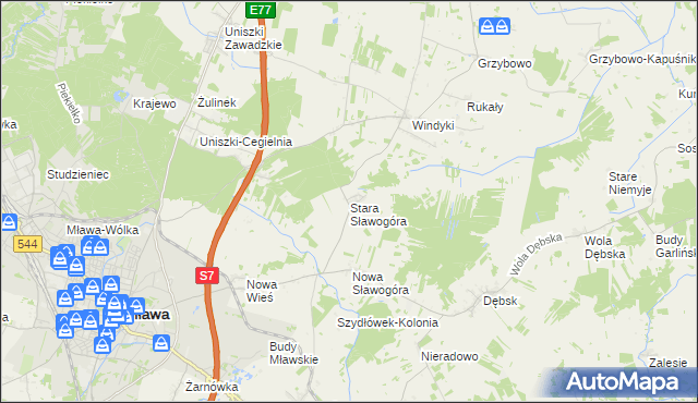 mapa Stara Sławogóra, Stara Sławogóra na mapie Targeo
