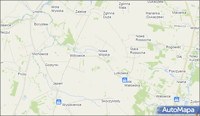 mapa Stara Wojska, Stara Wojska na mapie Targeo