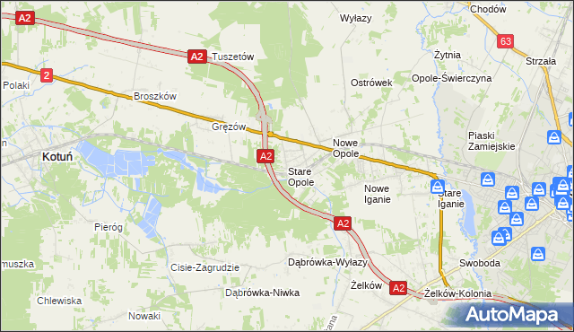 mapa Stare Opole, Stare Opole na mapie Targeo