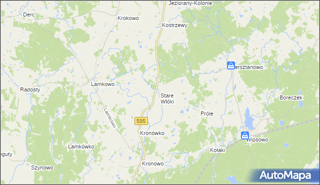 mapa Stare Włóki, Stare Włóki na mapie Targeo