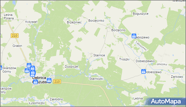 mapa Starnice, Starnice na mapie Targeo