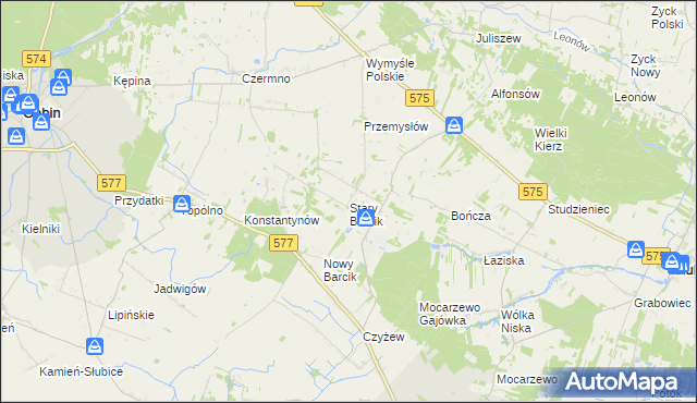 mapa Stary Barcik, Stary Barcik na mapie Targeo