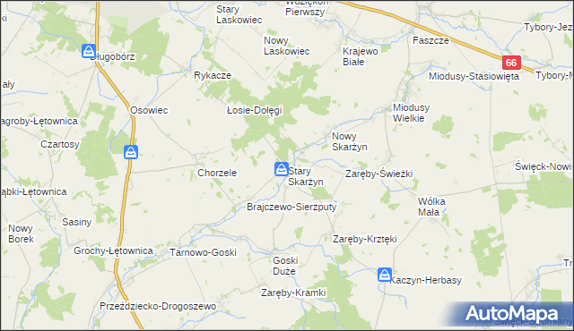 mapa Stary Skarżyn, Stary Skarżyn na mapie Targeo