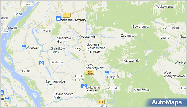 mapa Stary Zambrzyków, Stary Zambrzyków na mapie Targeo