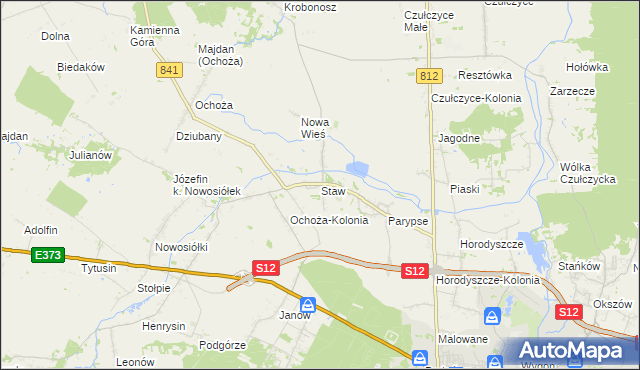 mapa Staw gmina Chełm, Staw gmina Chełm na mapie Targeo