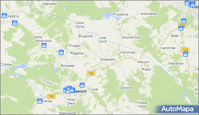 mapa Stojewsko, Stojewsko na mapie Targeo