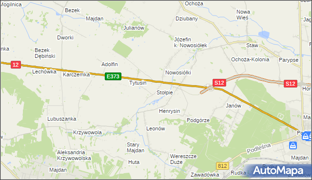mapa Stołpie gmina Chełm, Stołpie gmina Chełm na mapie Targeo