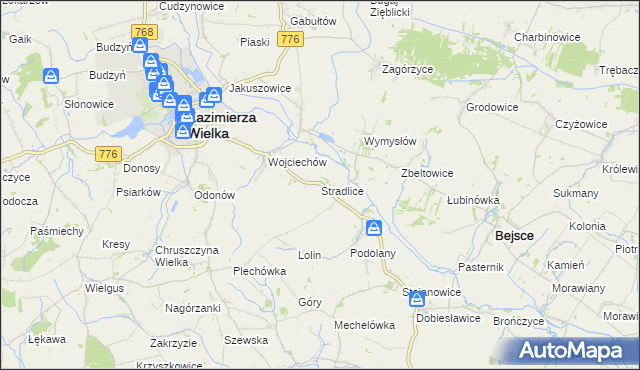 mapa Stradlice, Stradlice na mapie Targeo