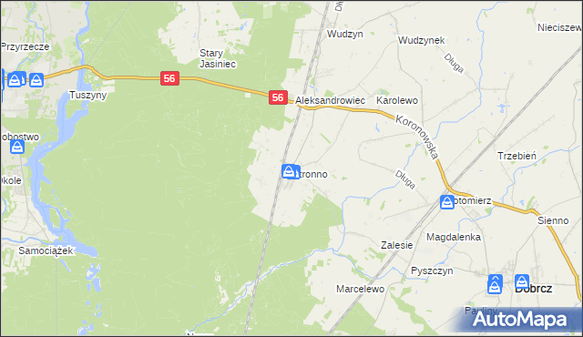 mapa Stronno gmina Dobrcz, Stronno gmina Dobrcz na mapie Targeo
