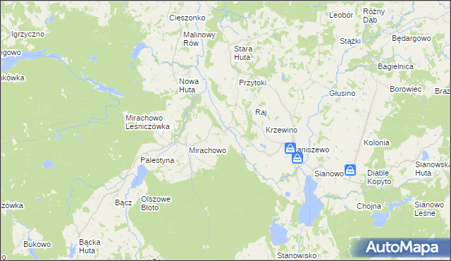 mapa Strysza Buda, Strysza Buda na mapie Targeo