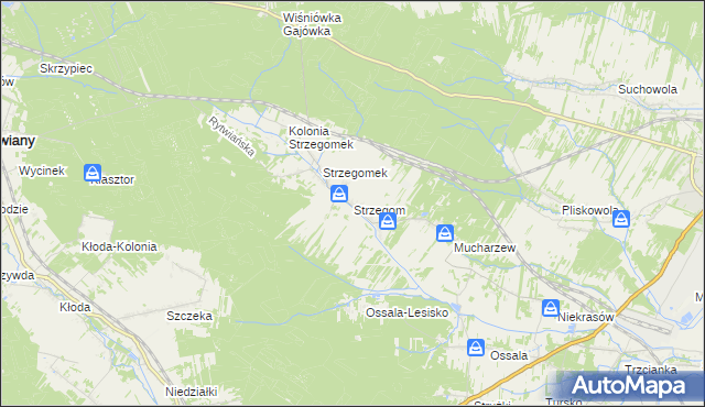 mapa Strzegom gmina Rytwiany, Strzegom gmina Rytwiany na mapie Targeo