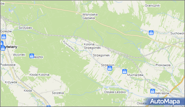 mapa Strzegomek, Strzegomek na mapie Targeo