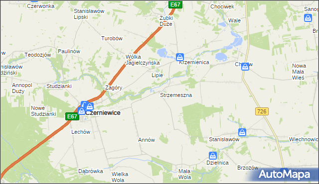 mapa Strzemeszna, Strzemeszna na mapie Targeo