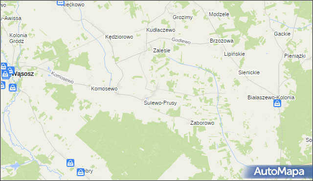 mapa Sulewo-Kownaty, Sulewo-Kownaty na mapie Targeo