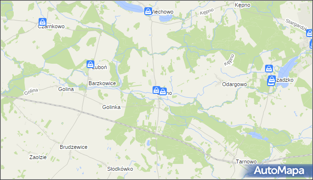 mapa Sulino gmina Marianowo, Sulino gmina Marianowo na mapie Targeo