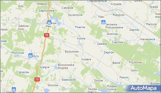 mapa Suskrajowice, Suskrajowice na mapie Targeo