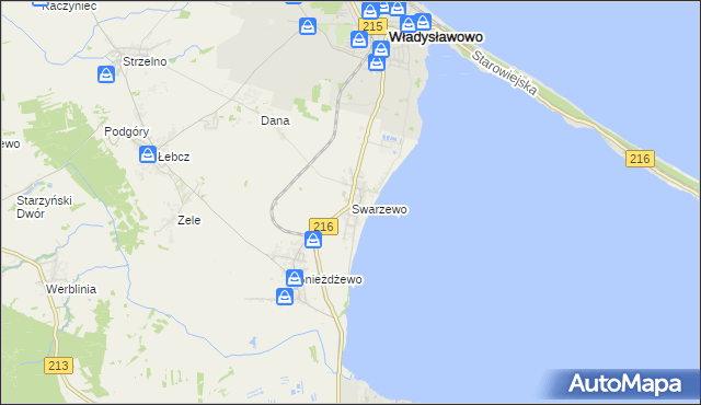 mapa Swarzewo, Swarzewo na mapie Targeo