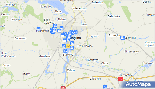 mapa Świerkówiec, Świerkówiec na mapie Targeo