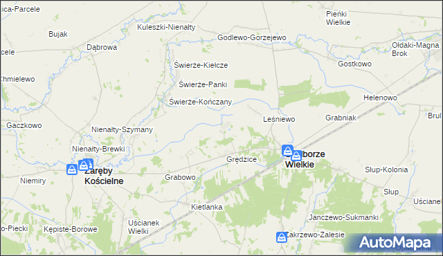 mapa Świerże-Leśniewek, Świerże-Leśniewek na mapie Targeo