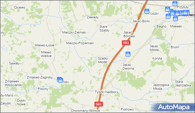 mapa Szabły Młode, Szabły Młode na mapie Targeo