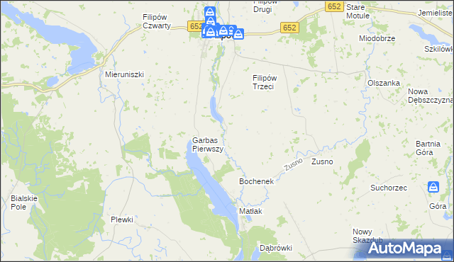 mapa Szafranki gmina Filipów, Szafranki gmina Filipów na mapie Targeo