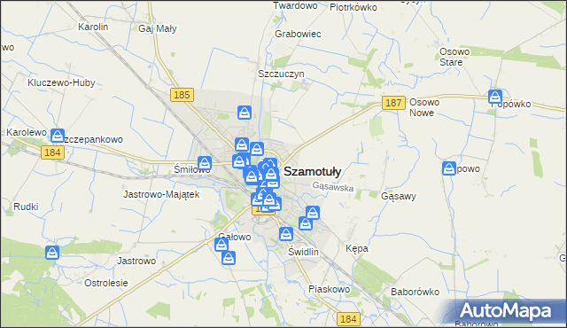 mapa Szamotuły, Szamotuły na mapie Targeo