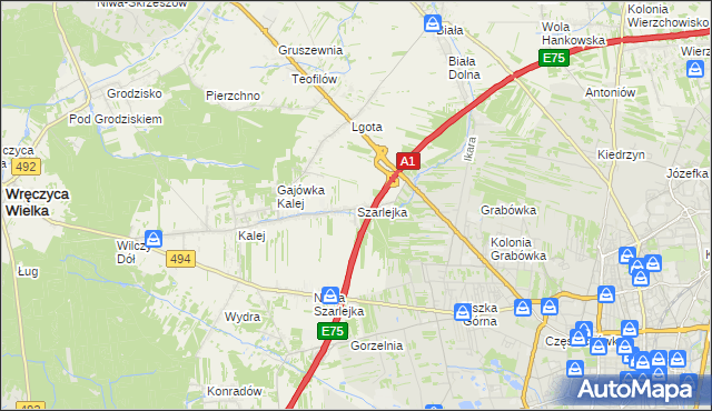 mapa Szarlejka, Szarlejka na mapie Targeo
