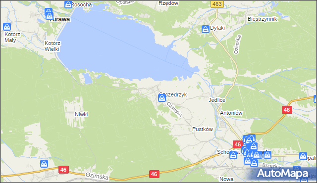 mapa Szczedrzyk, Szczedrzyk na mapie Targeo