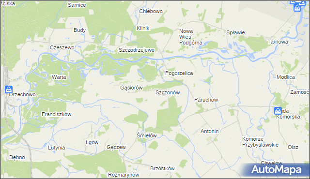 mapa Szczonów, Szczonów na mapie Targeo