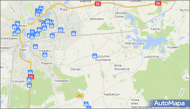 mapa Szczytniki Duchowne, Szczytniki Duchowne na mapie Targeo