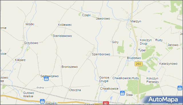 mapa Szemborowo, Szemborowo na mapie Targeo
