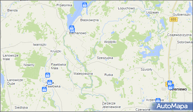 mapa Szeszupka, Szeszupka na mapie Targeo
