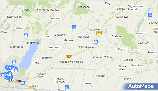 mapa Szkudłówka, Szkudłówka na mapie Targeo