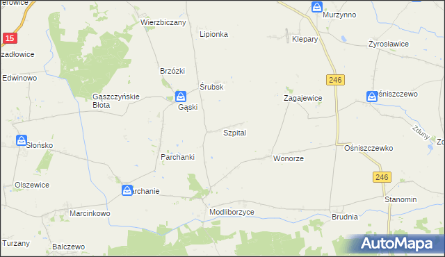 mapa Szpital, Szpital na mapie Targeo