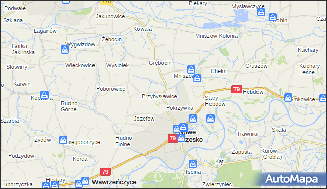 mapa Szpitary, Szpitary na mapie Targeo