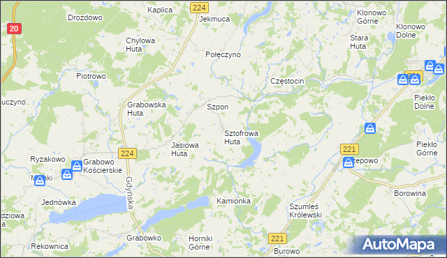 mapa Sztofrowa Huta, Sztofrowa Huta na mapie Targeo