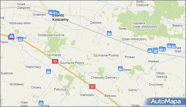 mapa Szumanie-Pustoły, Szumanie-Pustoły na mapie Targeo