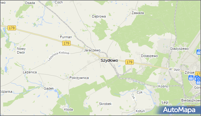 mapa Szydłowo powiat pilski, Szydłowo powiat pilski na mapie Targeo