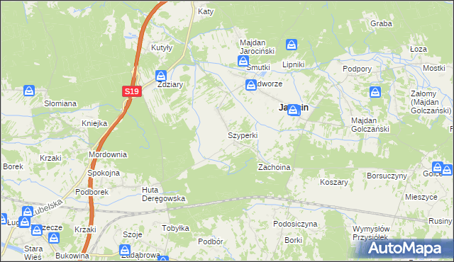 mapa Szyperki, Szyperki na mapie Targeo