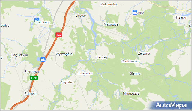 mapa Taczały, Taczały na mapie Targeo